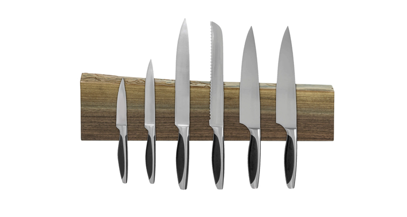 Under Cabinet Knife Block -3 Sizes and 5 Finishes Available (Large  Black/Ebony)